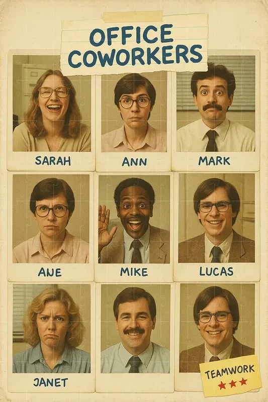 Retro Yearbook Portrait Grids