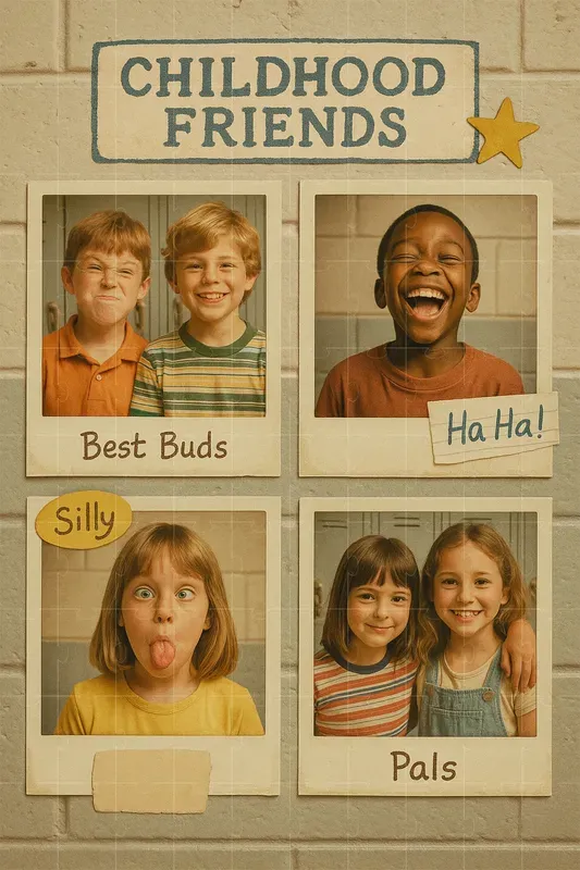 Retro Yearbook Portrait Grids