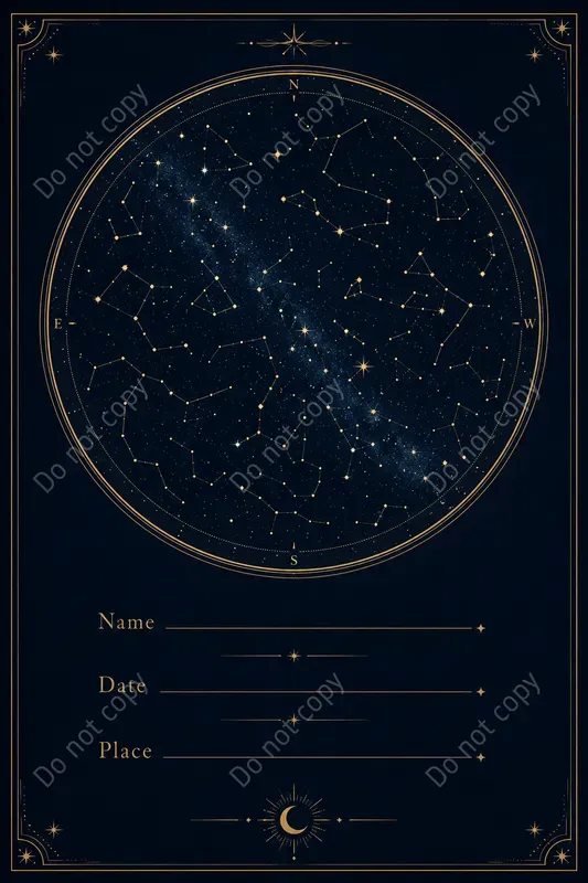 Custom Star Map Keepsake Prints