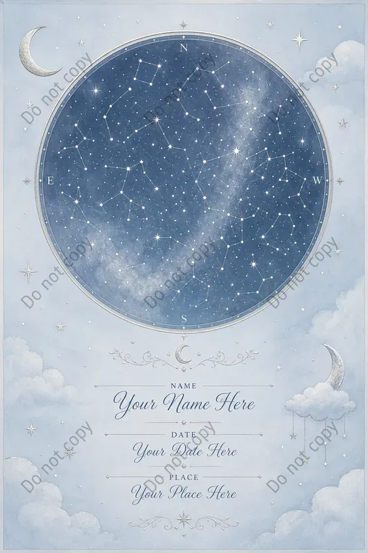 Custom Star Map Keepsake Prints