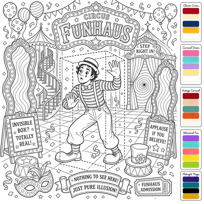 Circus Funhaus Coloring Pages For Adults