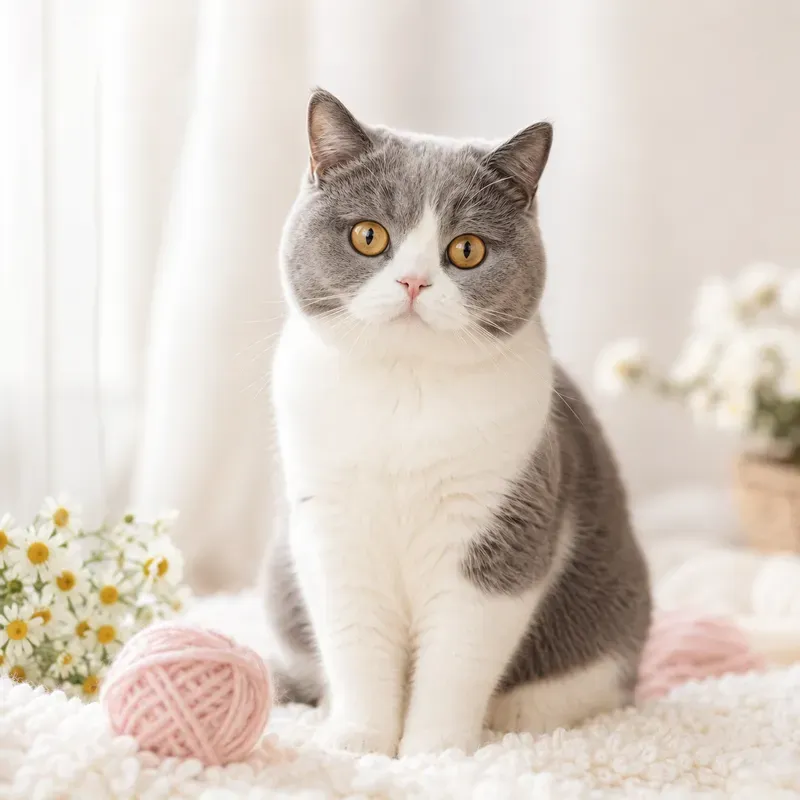 Bright Cute Studio Cat Photography