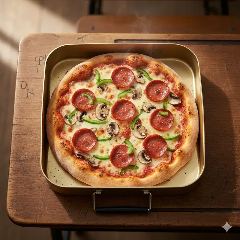 Vintage Golden Lunchbox Food Shots