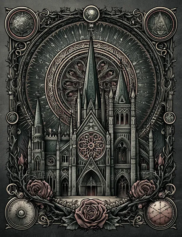 Decorative Victorian Dark Fantasy Pages