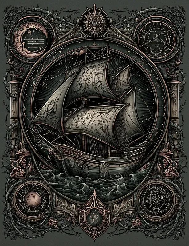Decorative Victorian Dark Fantasy Pages