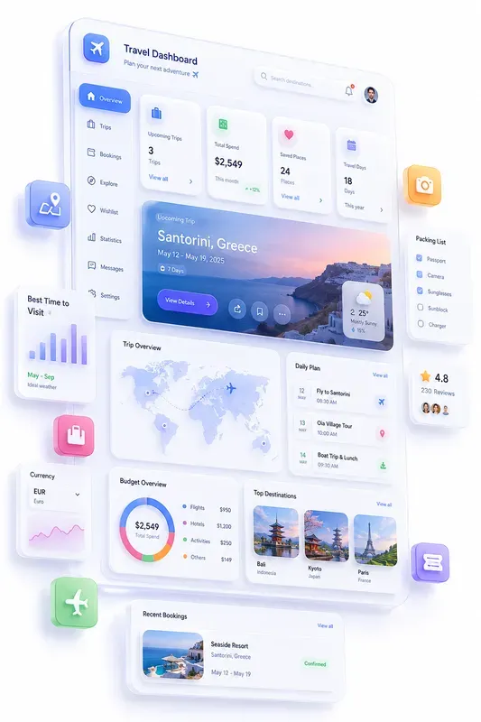 Soft 3D Neumorphic Dashboard UIs