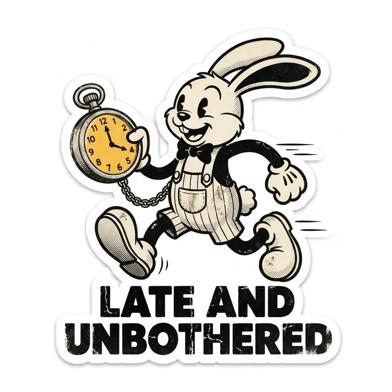 Retro Rubber Hose Mascot Sticker Art