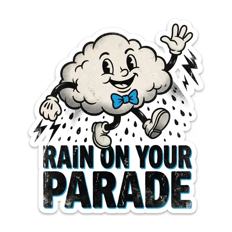 Retro Rubber Hose Mascot Sticker Art