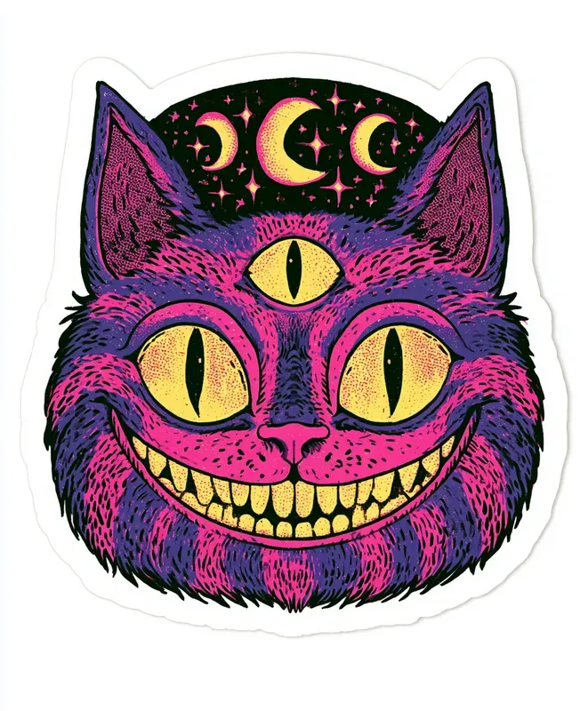 Psychedelic Wonderland Stickers