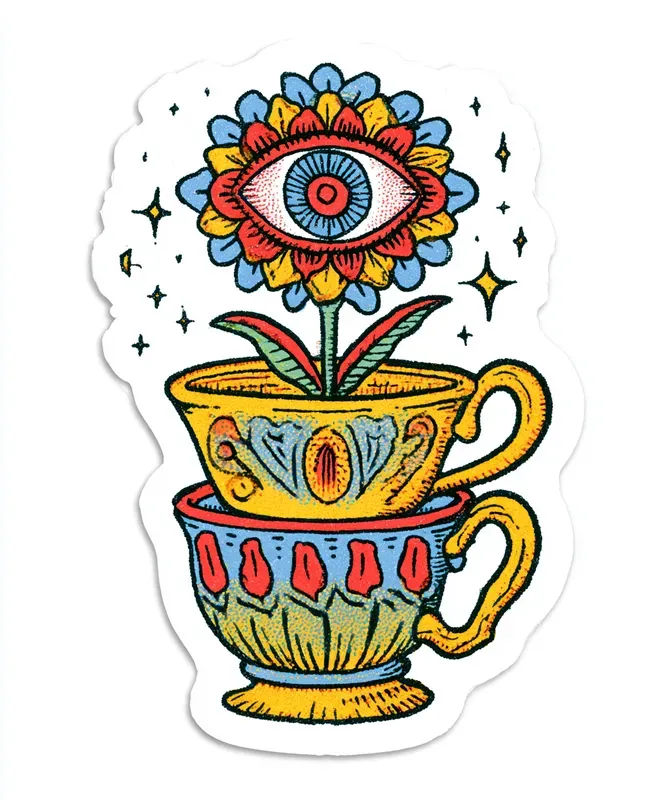 Psychedelic Wonderland Stickers