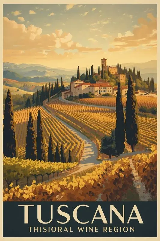 Vintage Wine Region Poster Generator