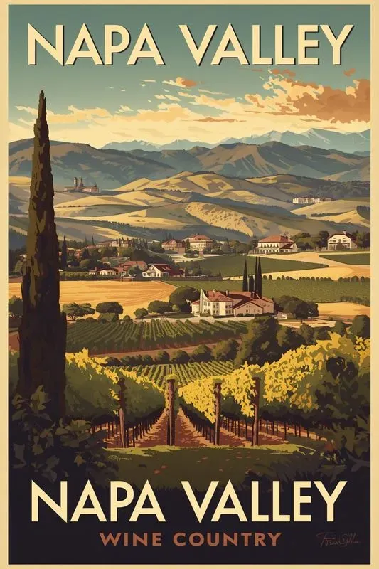 Vintage Wine Region Poster Generator