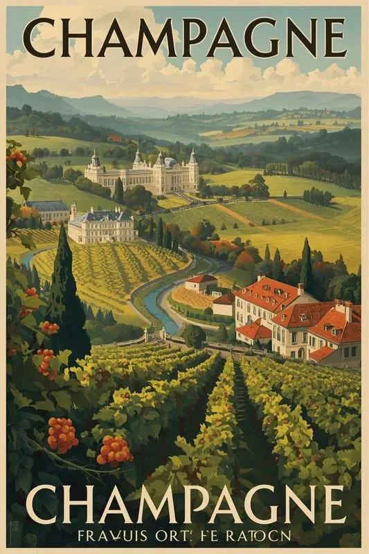 Vintage Wine Region Poster Generator