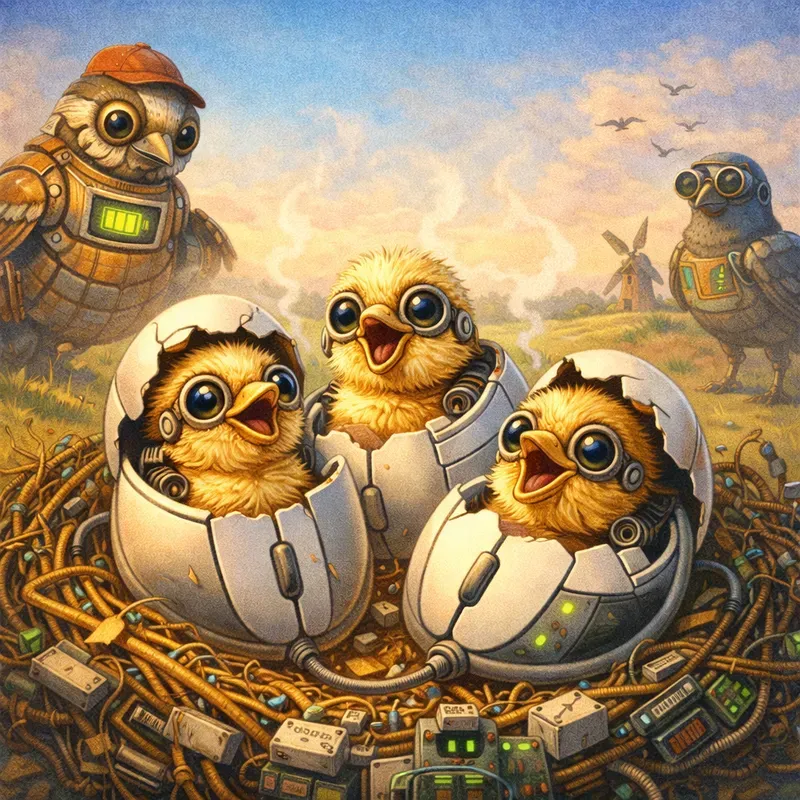 Digital Birds Modern Nature