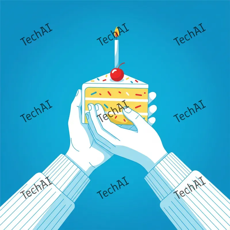 Minimalist Azure Celebration Art