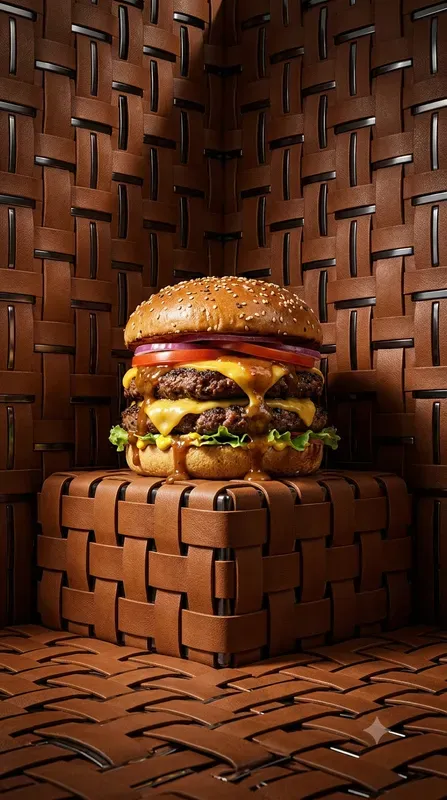 Woven Leather Iron Pop Food Stages