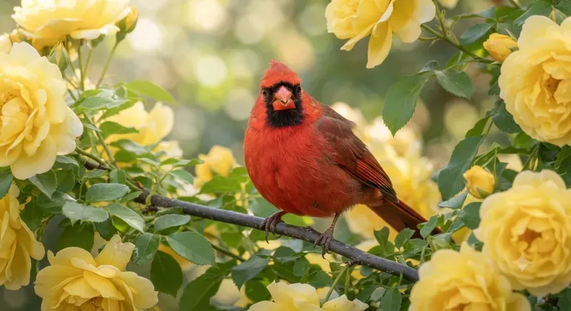 Vibrant Birds And Flowers Portraits