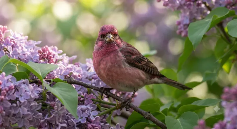 Vibrant Birds And Flowers Portraits