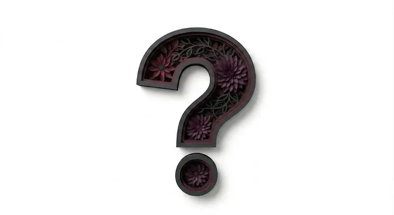 3D Botanical Papercut Numbers Symbols