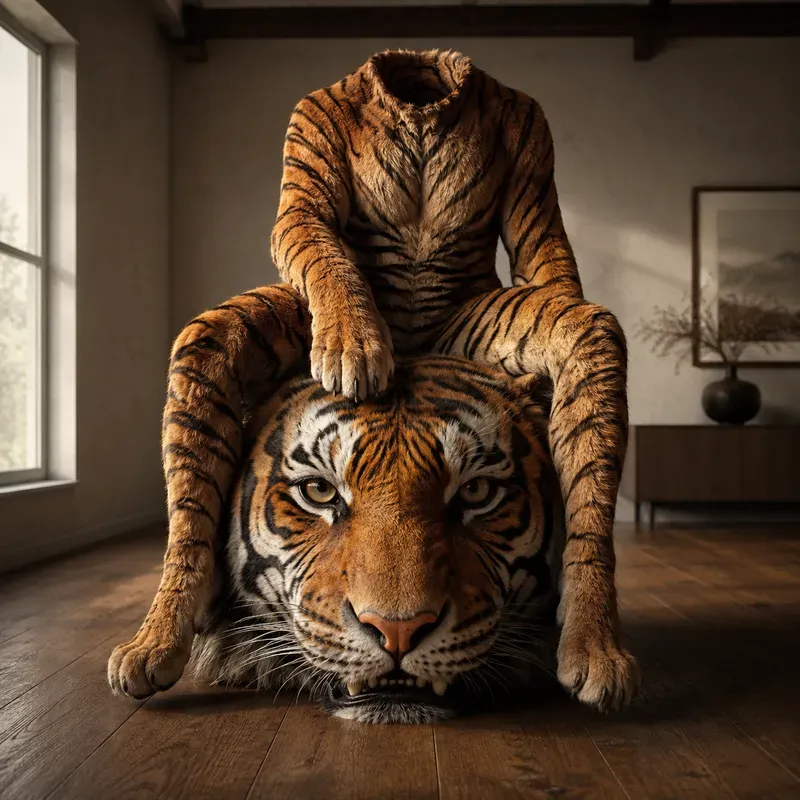 Surreal Animal Selfhead Photos