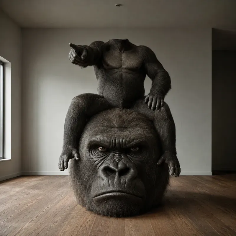 Surreal Animal Selfhead Photos
