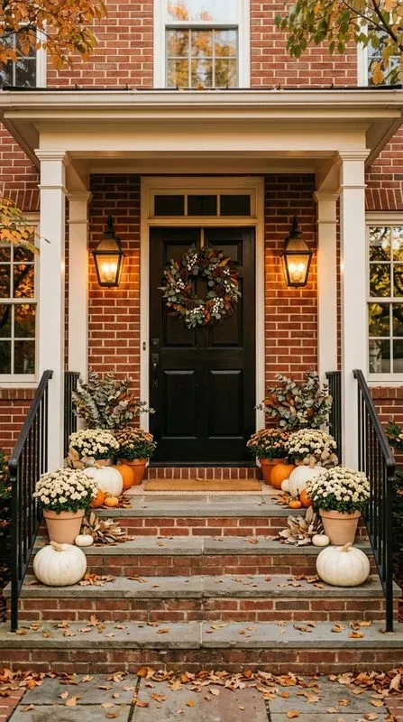 Autumn Front Door Porch Decor Photos