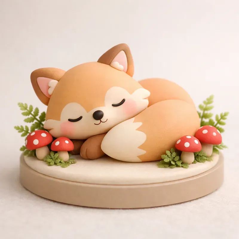 Whimsical 3D Polymer Clay Characters