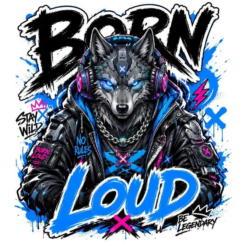 Wild Graffiti Animal Typography Tshirts