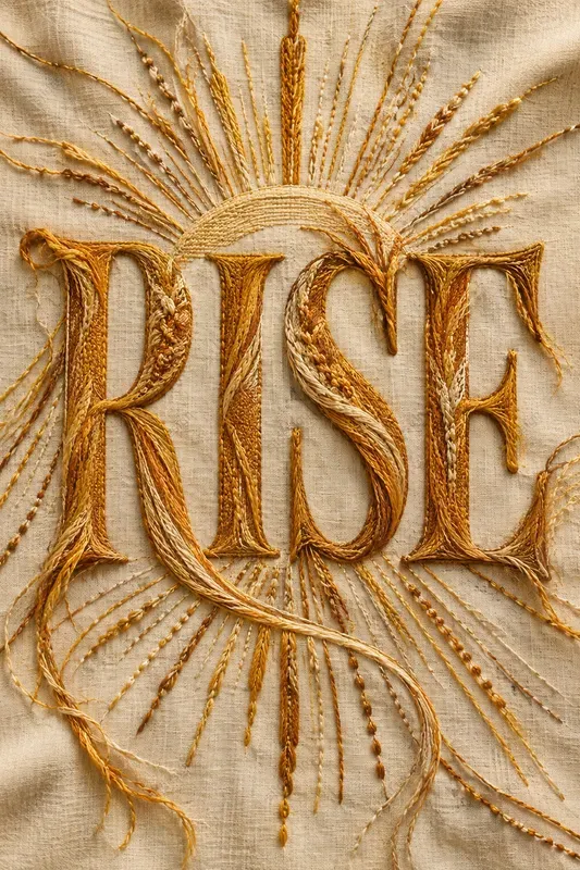 3D Embroidered Typography Threadforms
