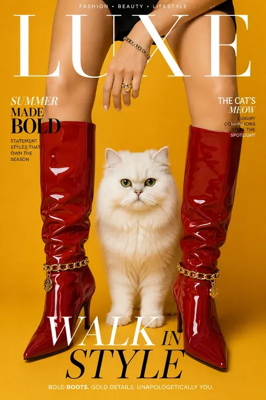Editorial Fashion Pet Cover Art