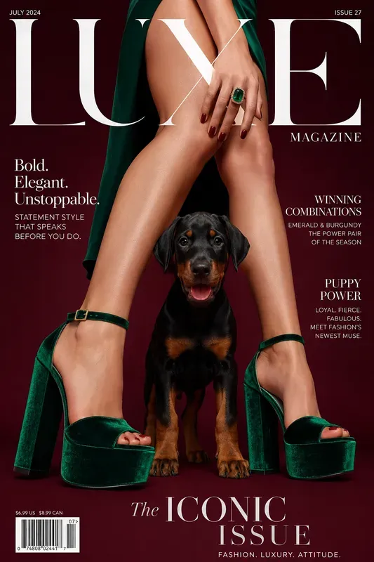 Editorial Fashion Pet Cover Art