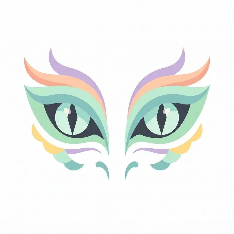 Minimal Flat Pastel Eyes