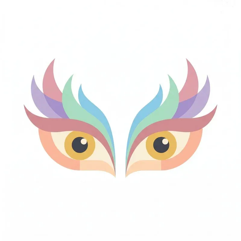 Minimal Flat Pastel Eyes