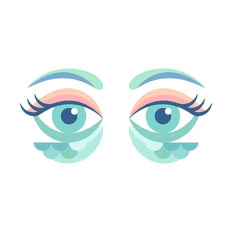 Minimal Flat Pastel Eyes
