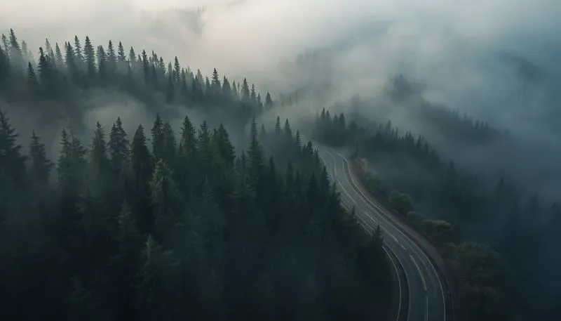 Cinematic Drone Roadways