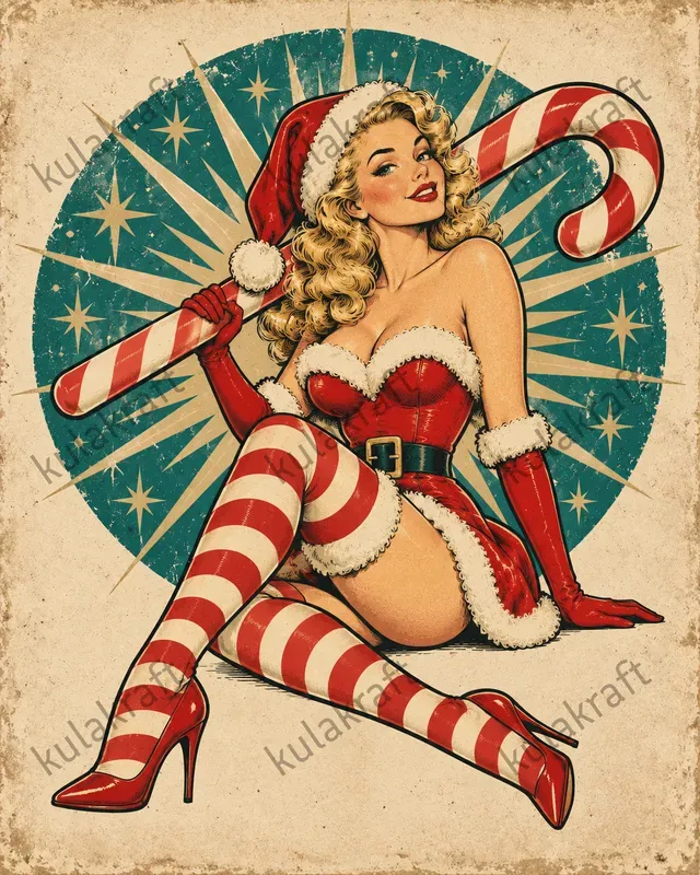 Retro Pinup Christmas Tshirt Designs