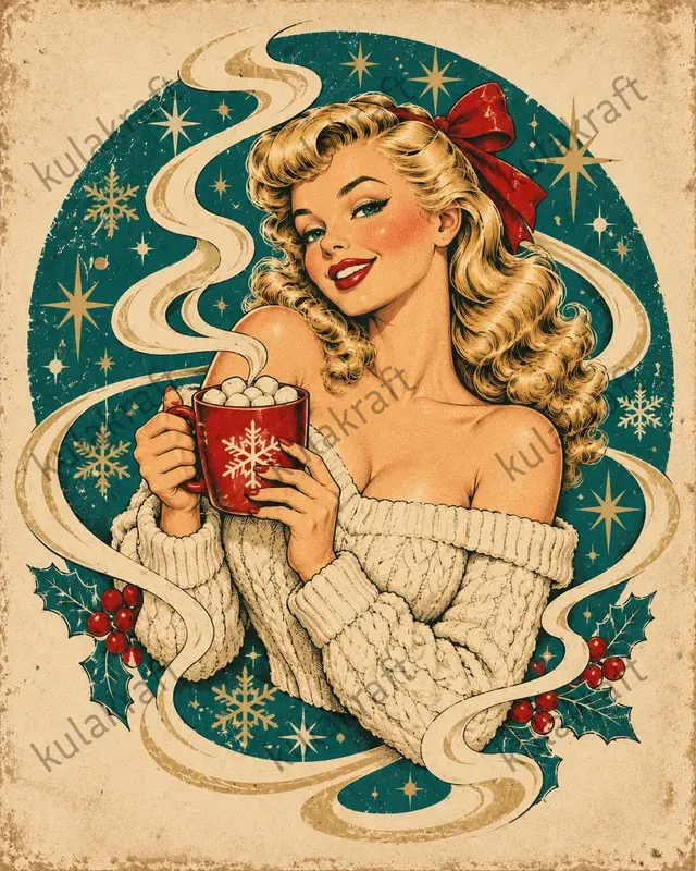 Retro Pinup Christmas Tshirt Designs