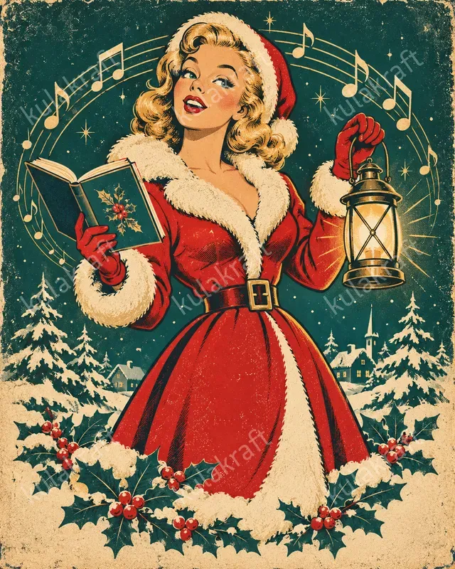 Retro Pinup Christmas Tshirt Designs