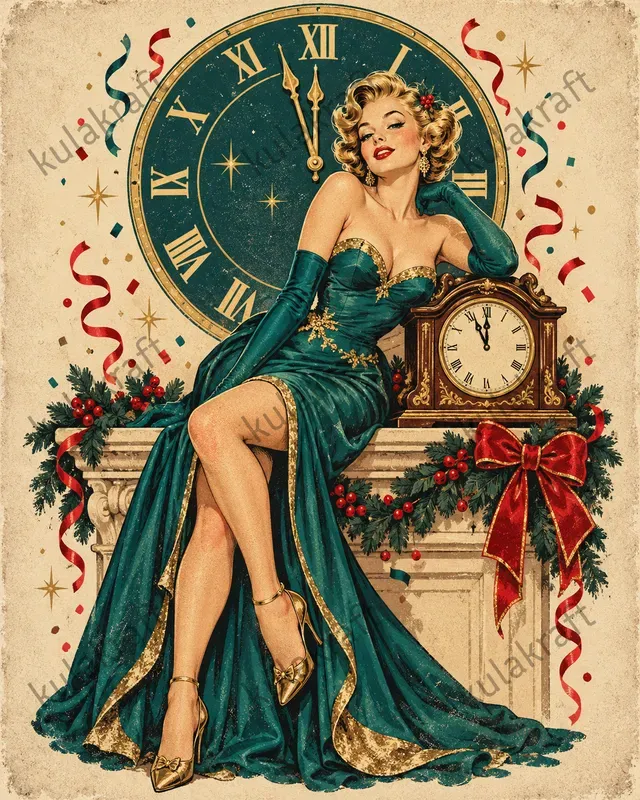 Retro Pinup Christmas Tshirt Designs