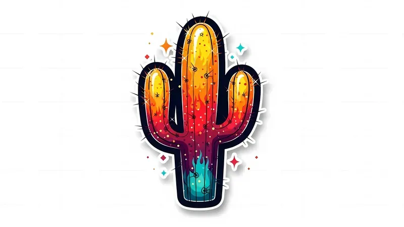 Vibrant Foilglow Sticker Style