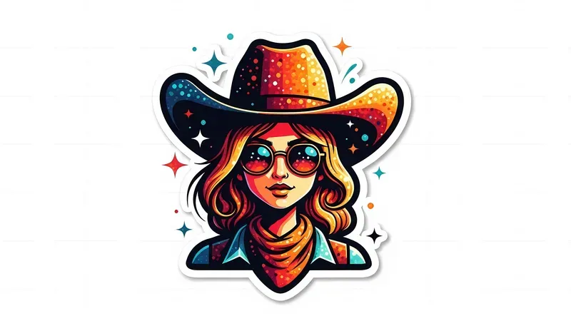 Vibrant Foilglow Sticker Style