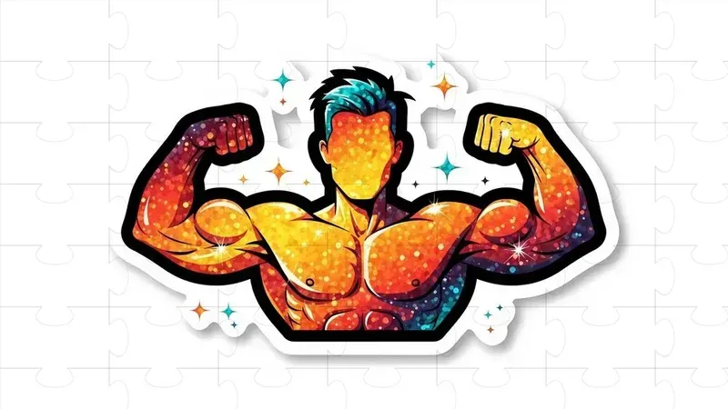 Vibrant Foilglow Sticker Style