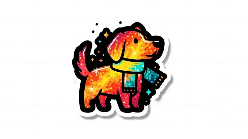 Vibrant Foilglow Sticker Style