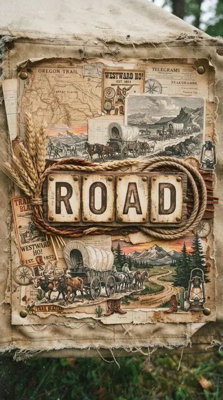 Western Retro Collage Bold Letter Tiles