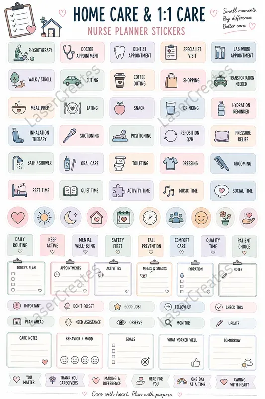 Nurse Sticker Sheet Builders