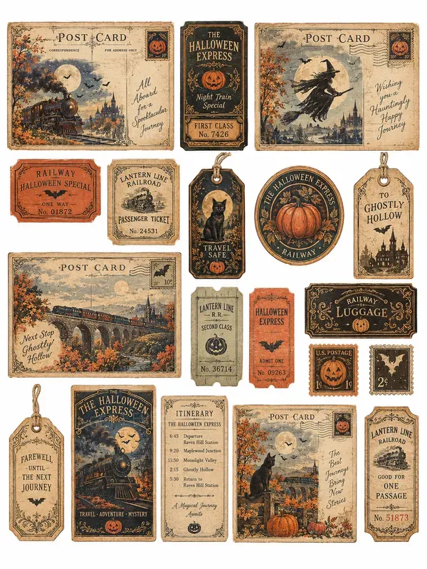 Vintage Travel Postcards And Tickets