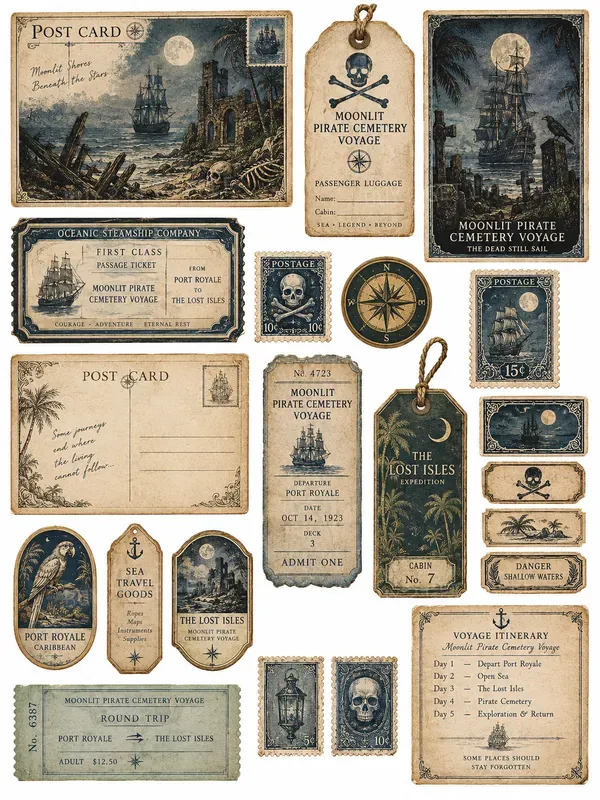 Vintage Travel Postcards And Tickets