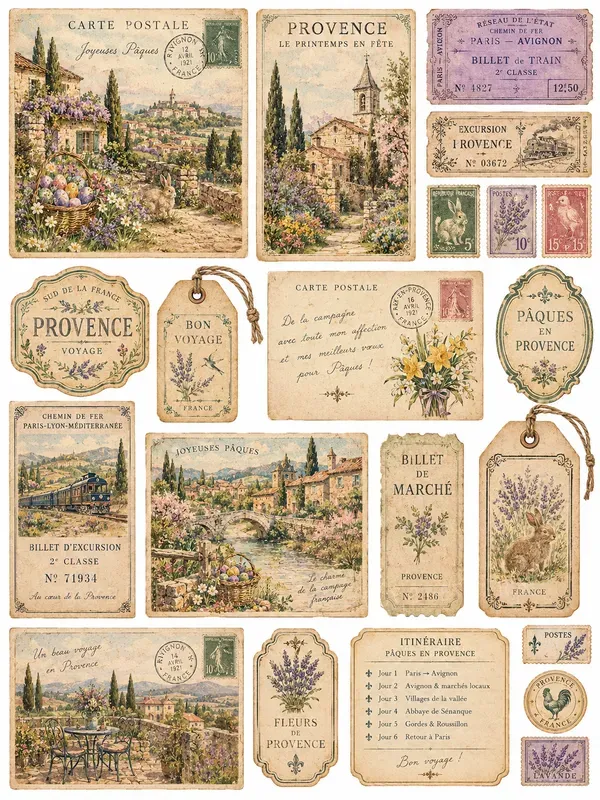 Vintage Travel Postcards And Tickets