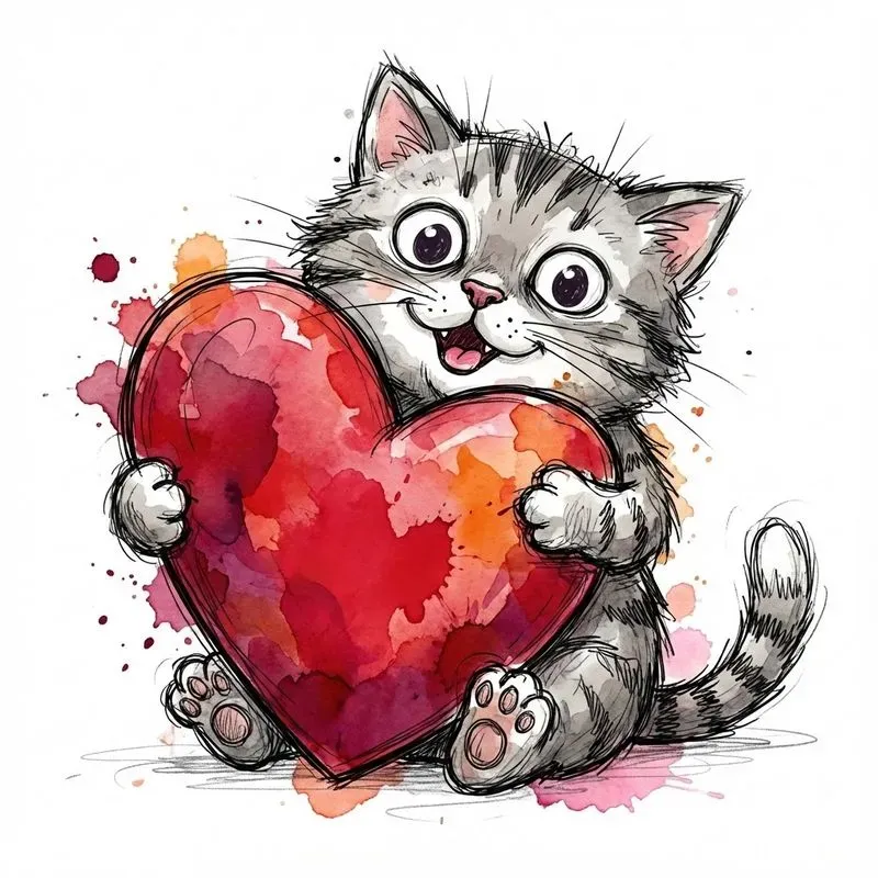 Whimsical Valentine Animals