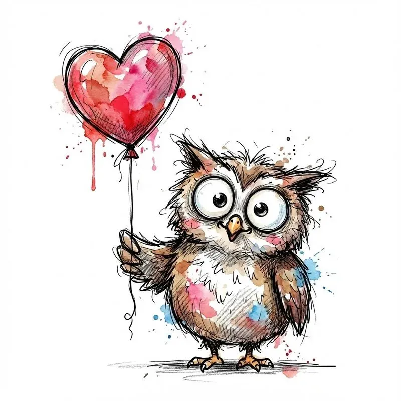 Whimsical Valentine Animals